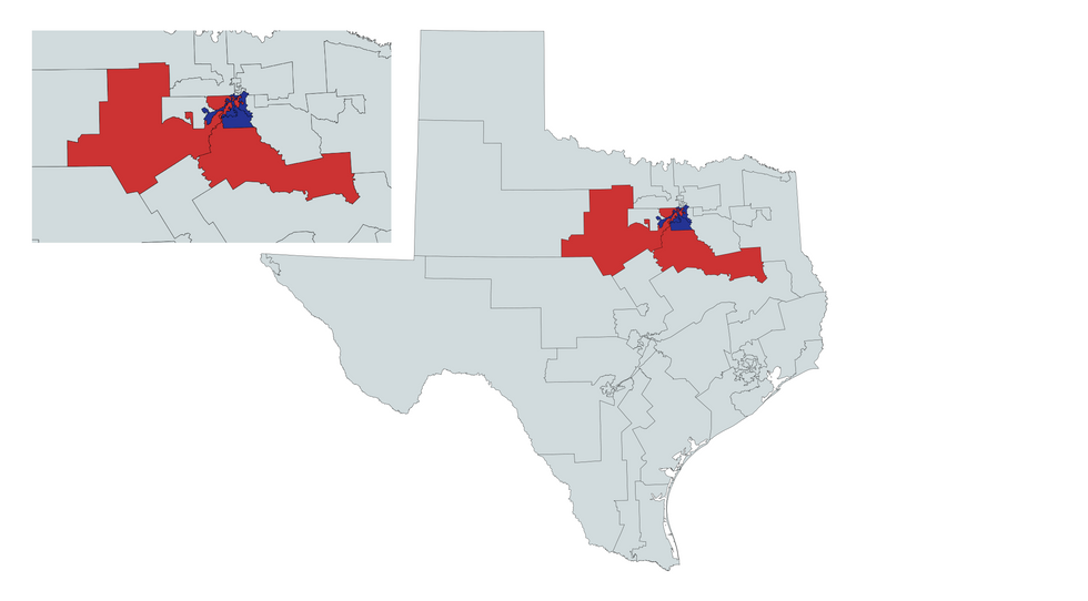 Map of Texas congressional districts