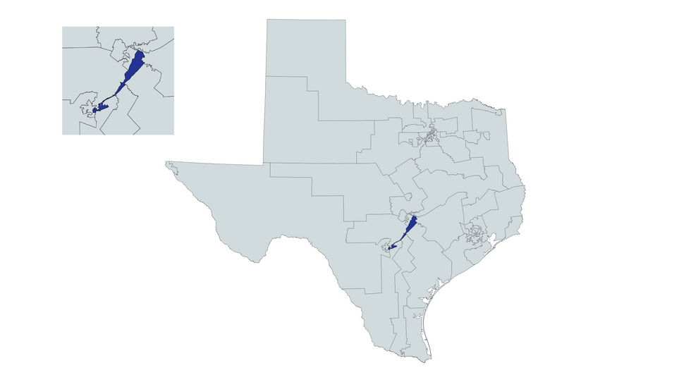 Map of Texas congressional districts