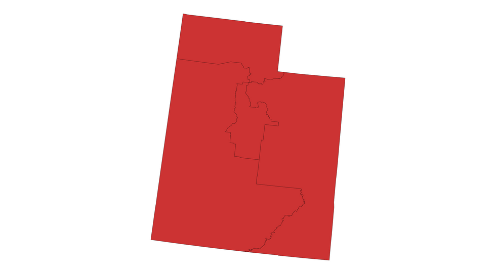 Map of Utah congressional districts