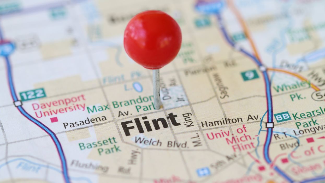 Map showing Flint, Mich.