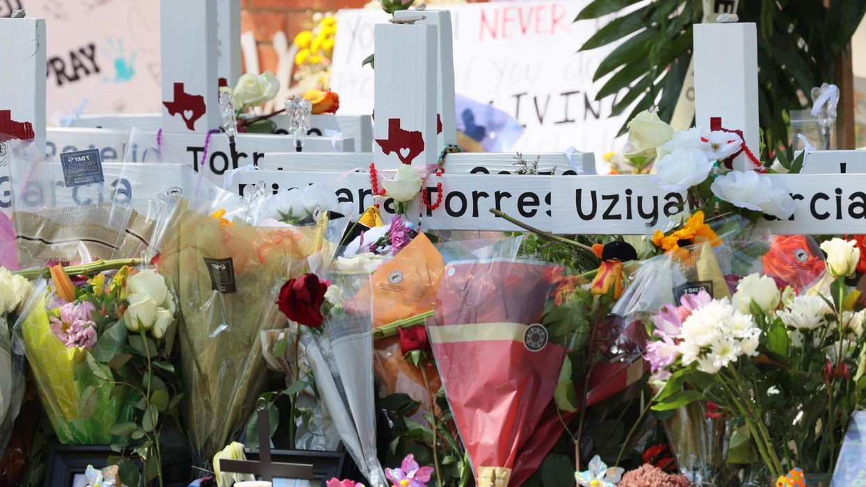 Memorial for the victims of the Uvalde, Texas, mass shooting