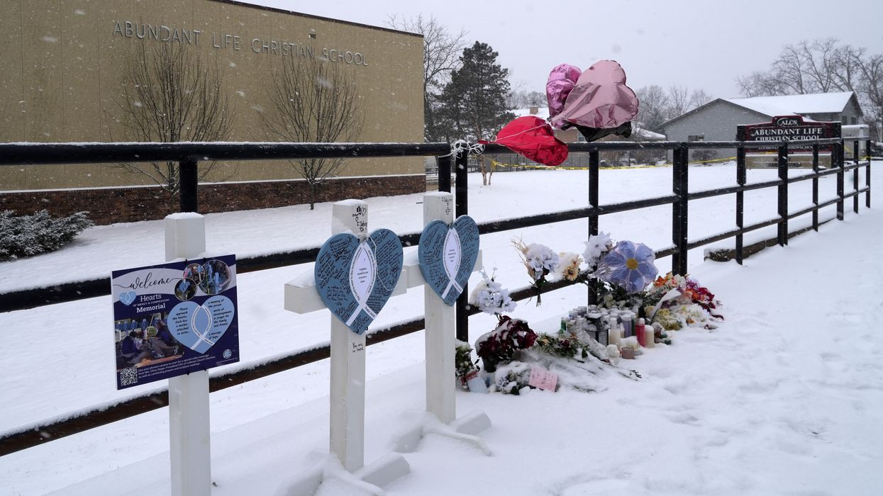 Memorial outside a school