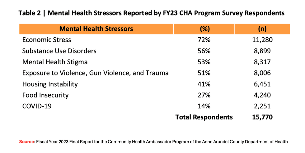 mental health stressors