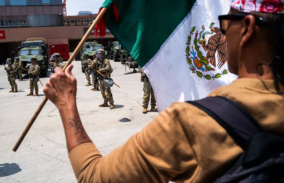 mexican protestor
