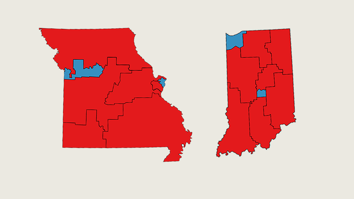 Missouri and Indiana congressional districts
