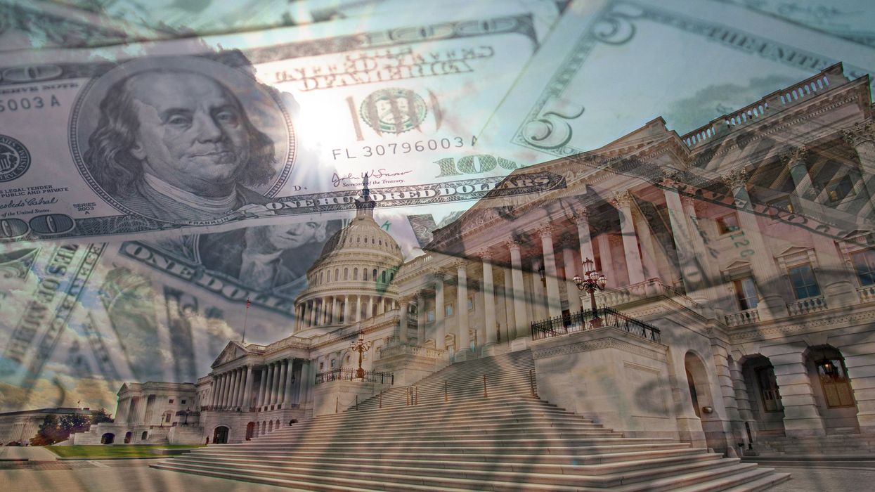 Money surrounding the Capitol