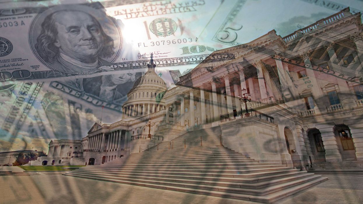 Money surrounding the Capitol