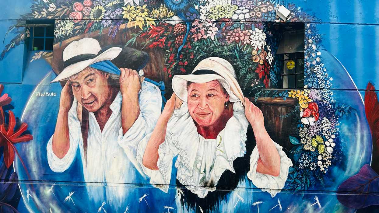 Mural of silleteros