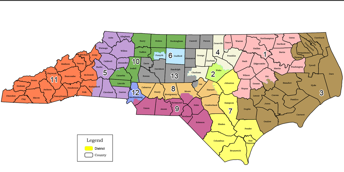 North Carolina draft congressional map
