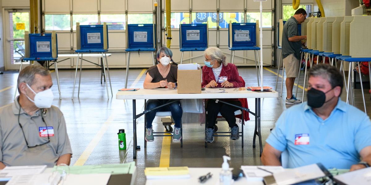 North Carolina primary election workers