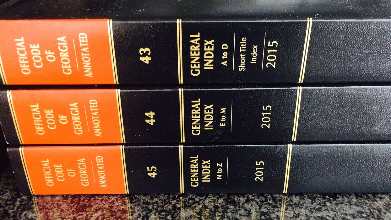 Official code of Georgia - Annotated