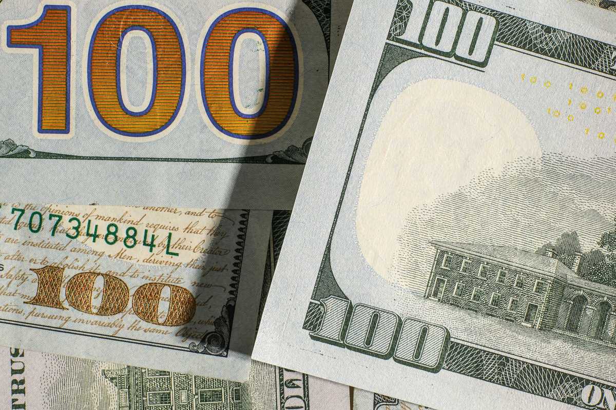 One hundred dollar bills