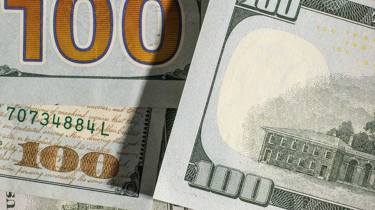 One hundred dollar bills