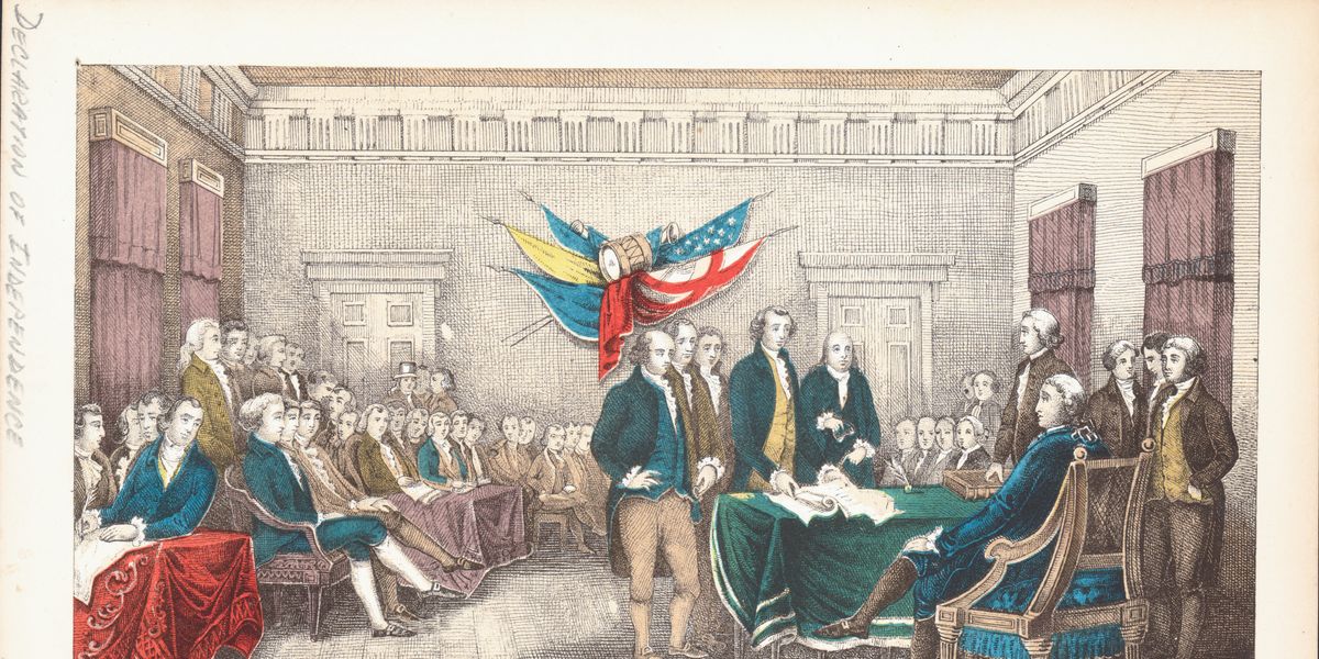 Painting of the signing of the Declaration of Independence