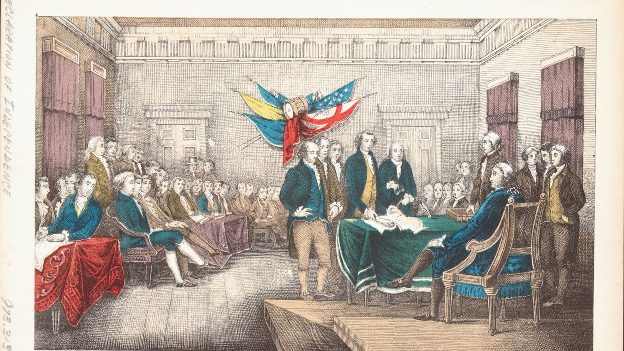 Painting of the signing of the Declaration of Independence