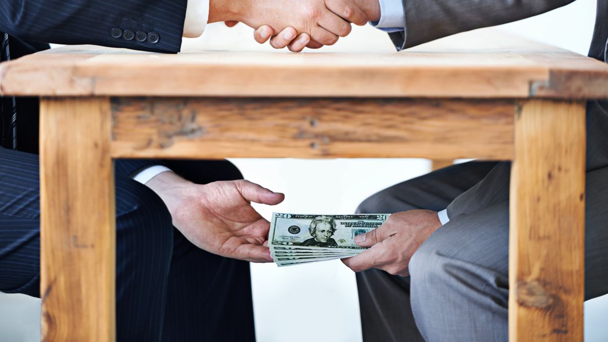 Passing money under the table