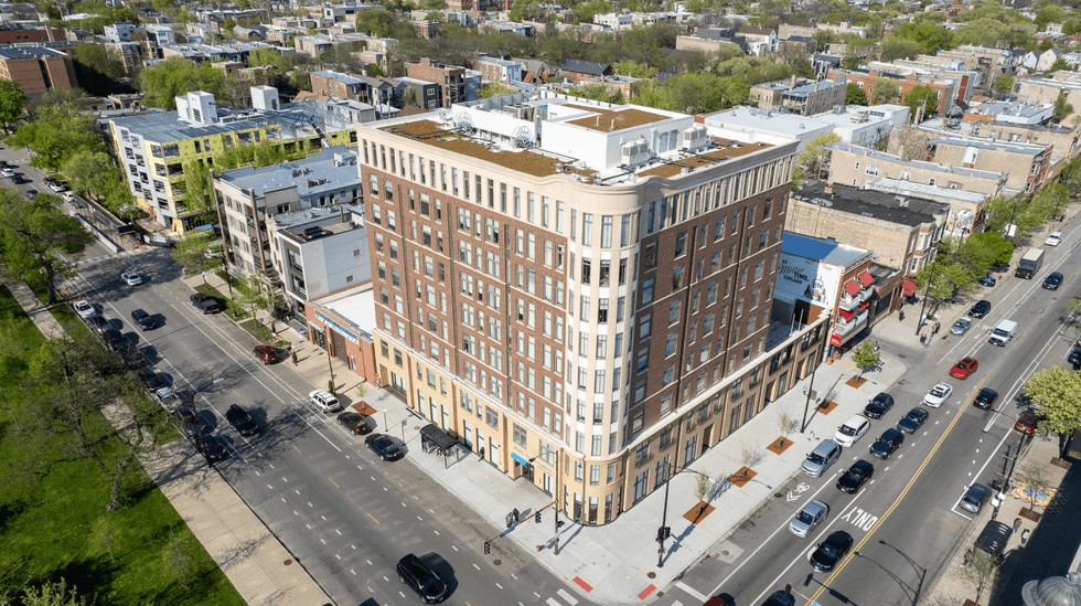 Pedro Albizu Campos Apartments, a new building at the start of the mile-long stretch called Paseo Boricua
