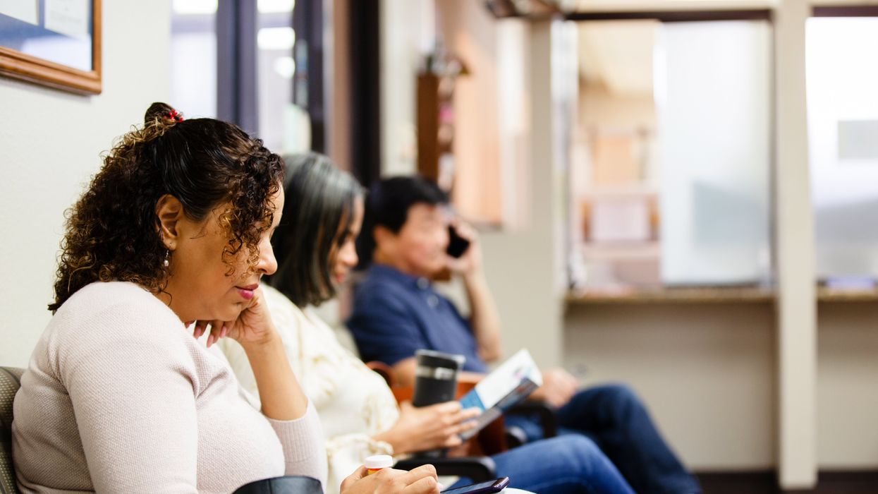 people sitting in a waiting room