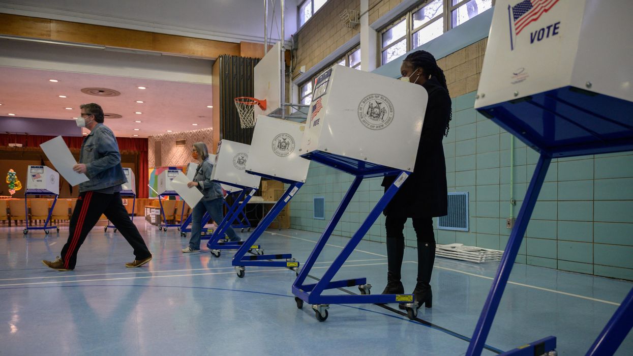 People voting in New York