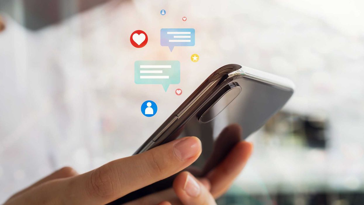 Person on a smartphone.