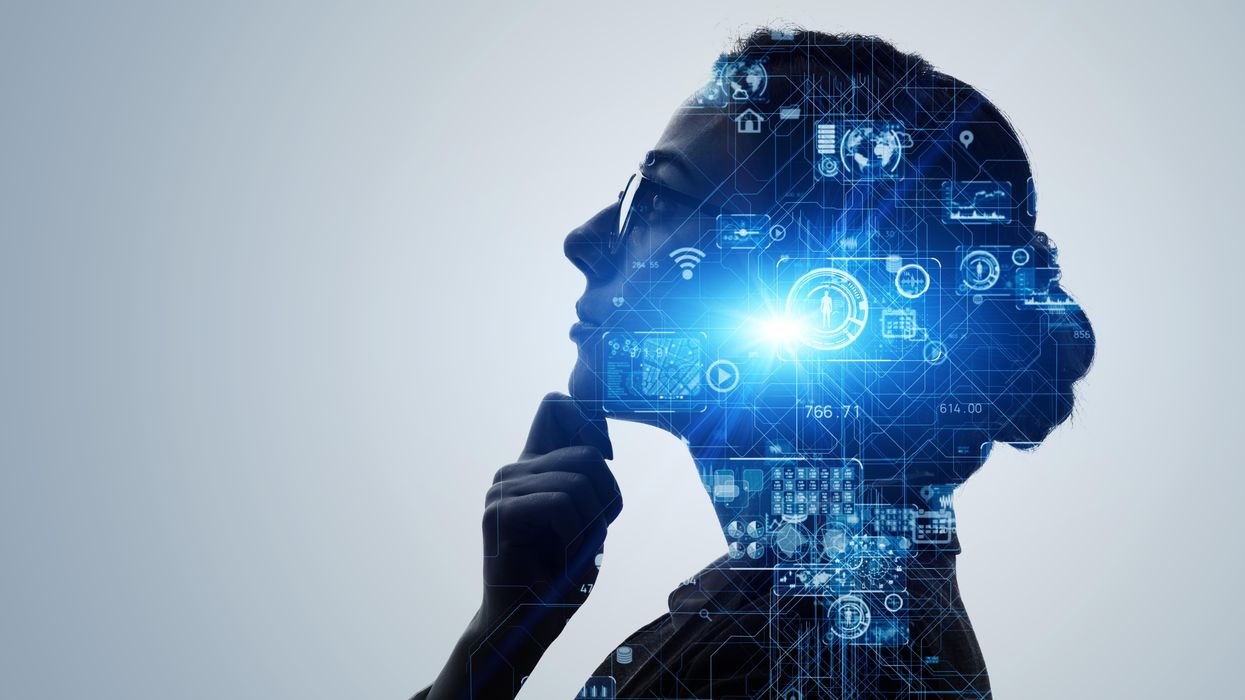 Person thinking about technology