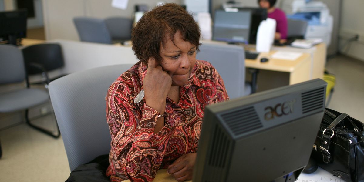 Person using a computer