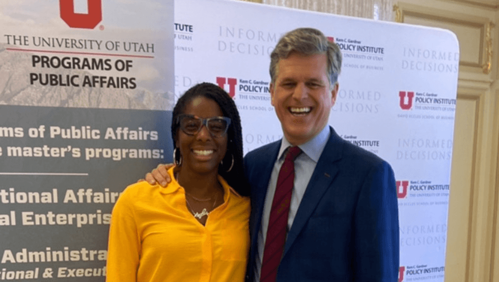 Pictured: Meghan and Tim at the University of Utah