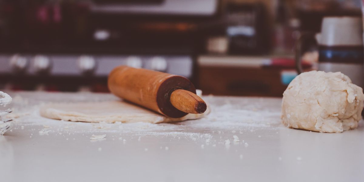 Pie crust being made