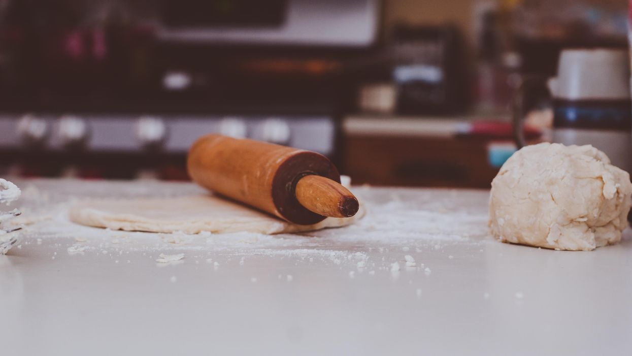 Pie crust being made