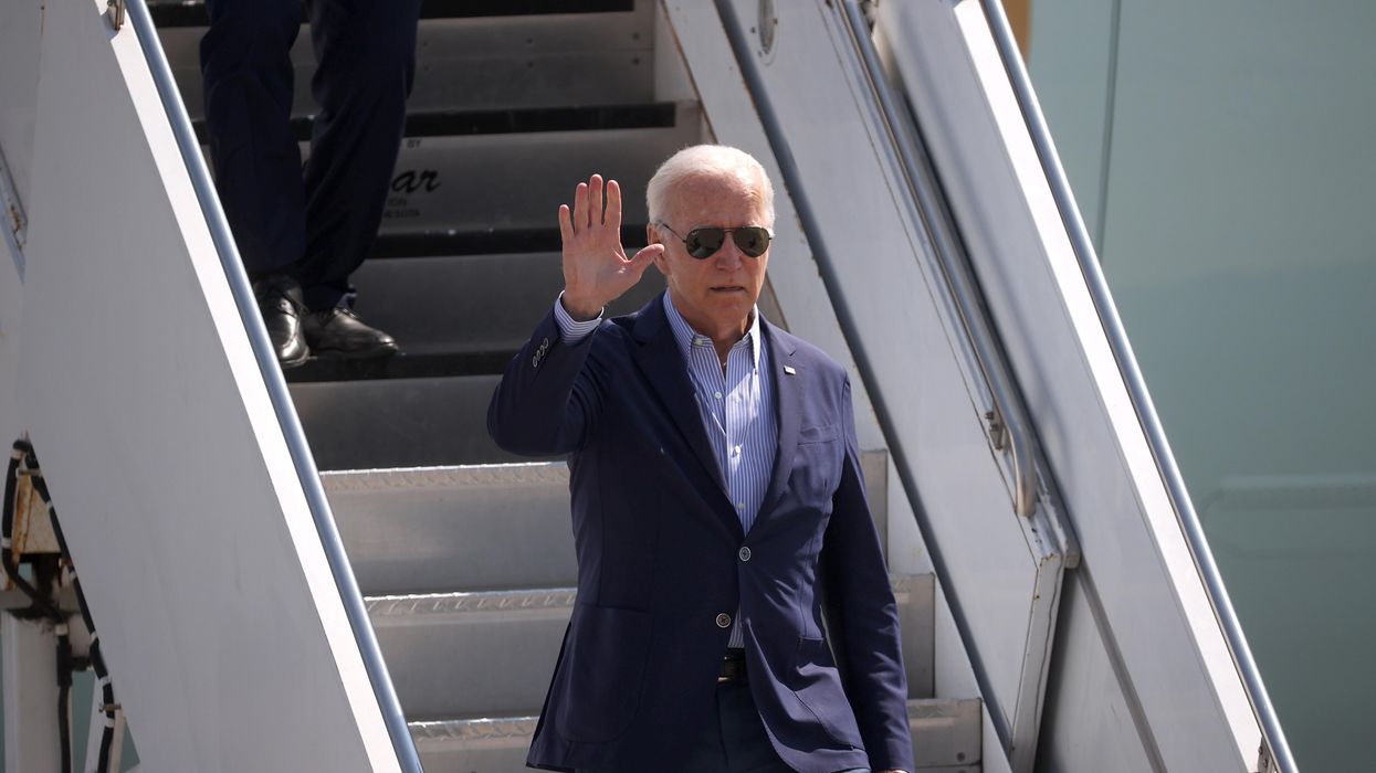 President Biden descending the steps of Air Force One