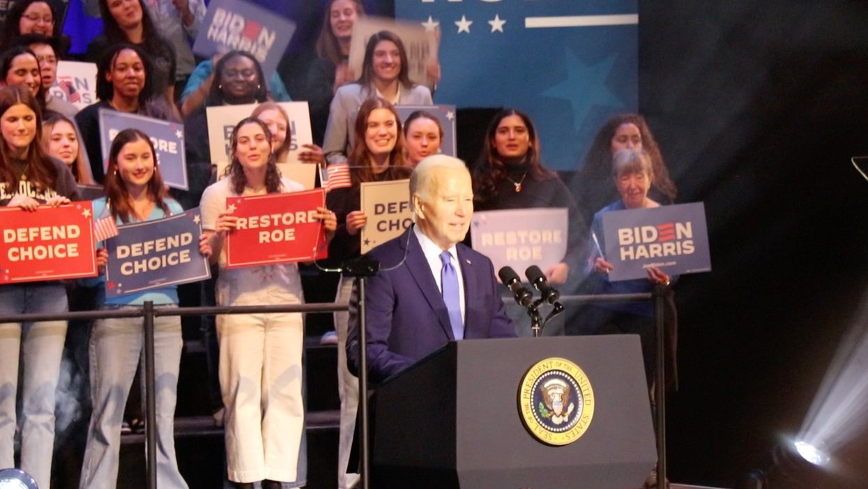 President Biden speaks at a campaign rally