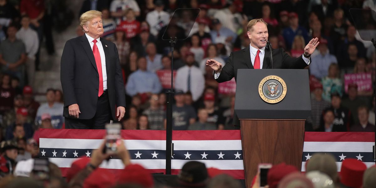 President Donald Trump and Rep. Steve Watkins