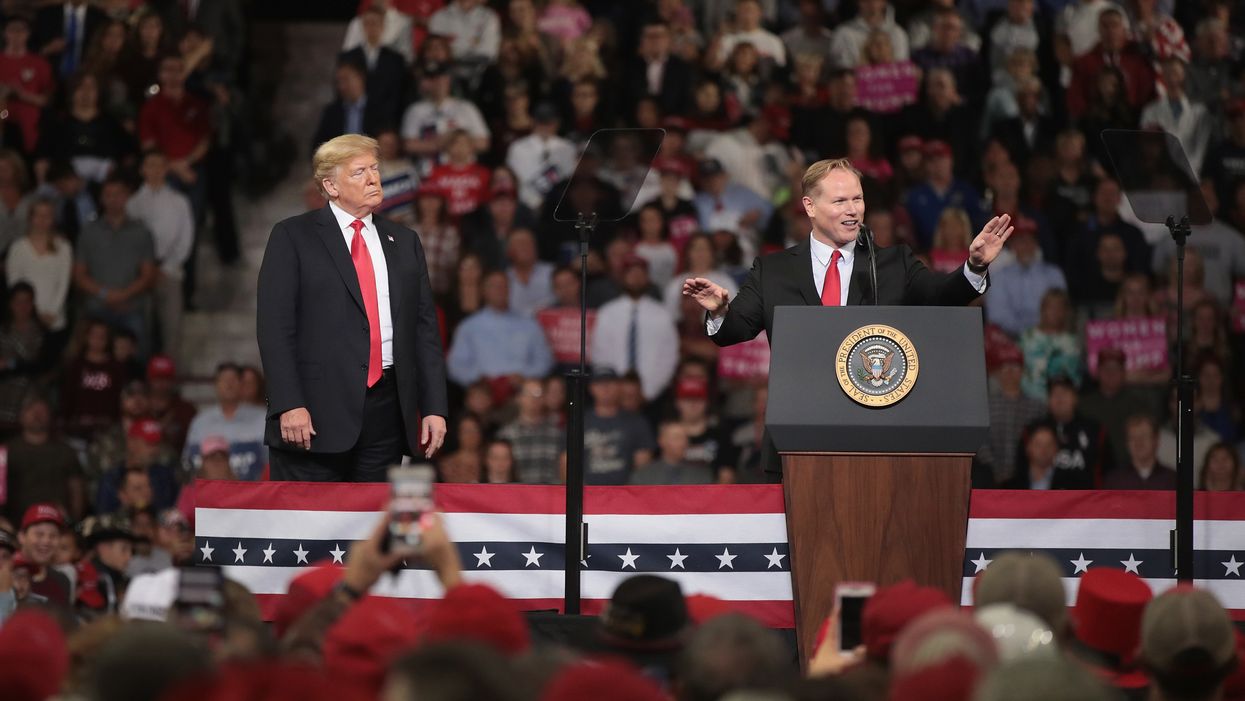 President Donald Trump and Rep. Steve Watkins