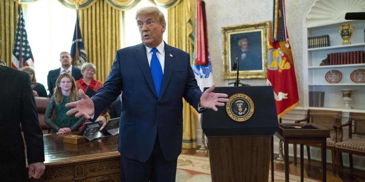 President Donald Trump in the Oval Office