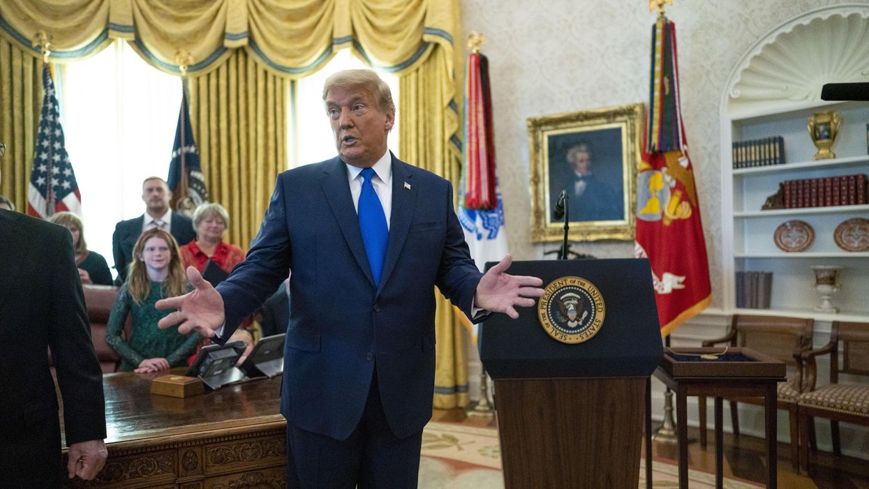 President Donald Trump in the Oval Office
