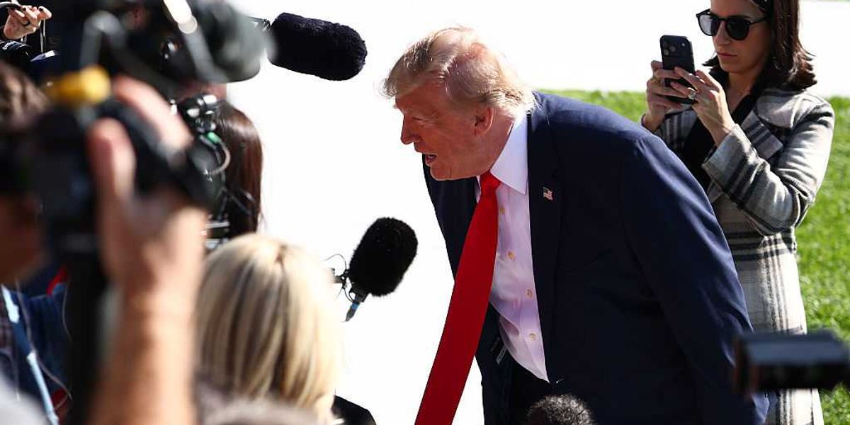 Photo: The Fulcrum President donald trump speaks to members of the