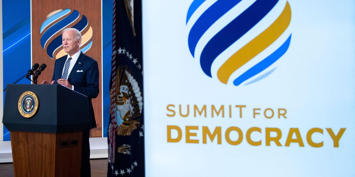 President Joe Biden at the Summit for Democracy