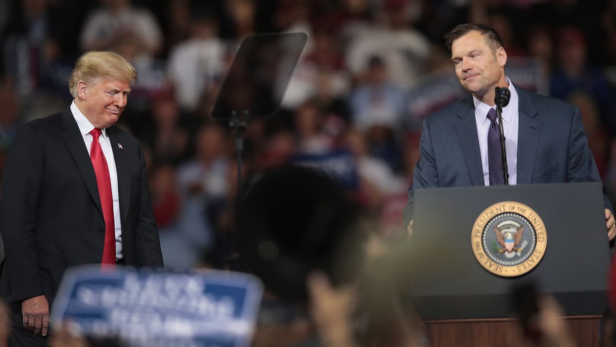 President Trump and Kris Kobach