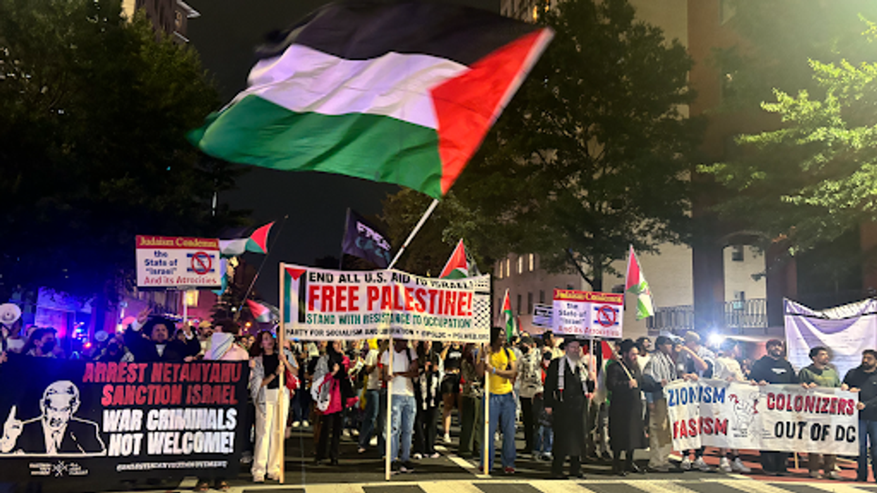 Pro-Palestine Protesters March in D.C. Amid Netanyahu Visit