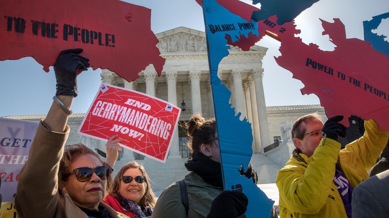 Protest against gerrymandering