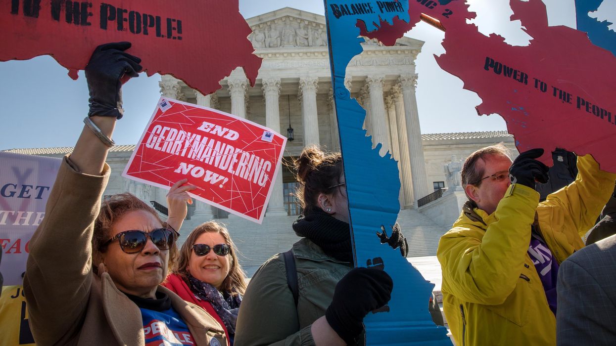 Protest against gerrymandering