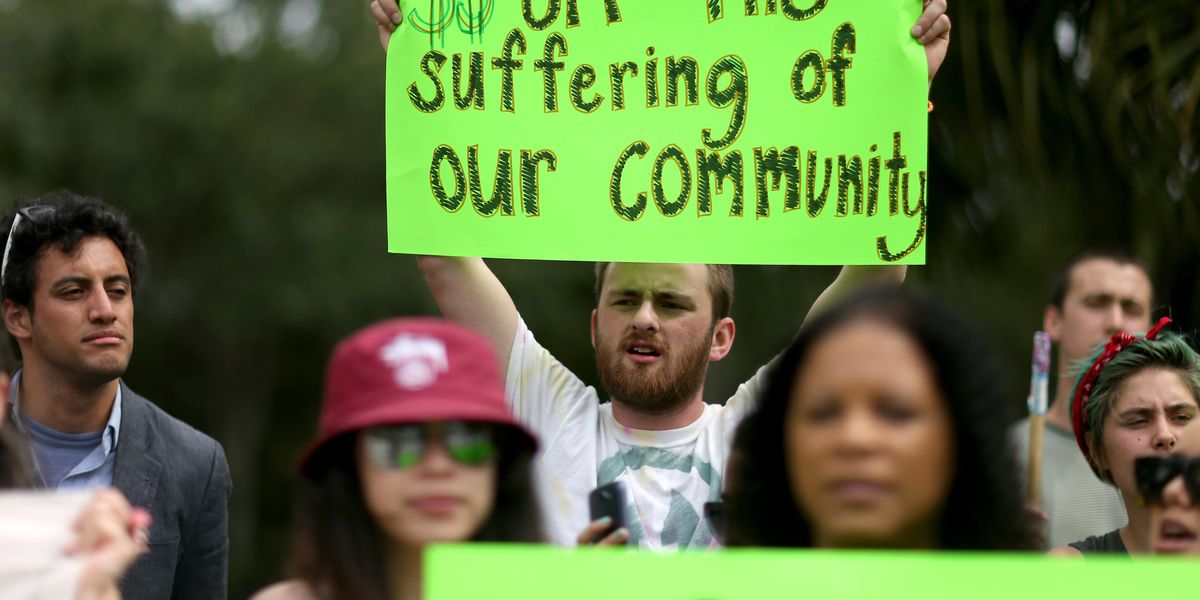 Protest against private prison