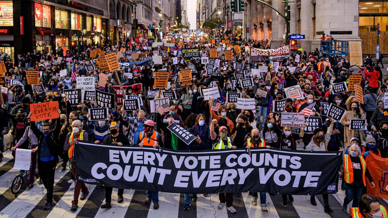Protest against voter suppression
