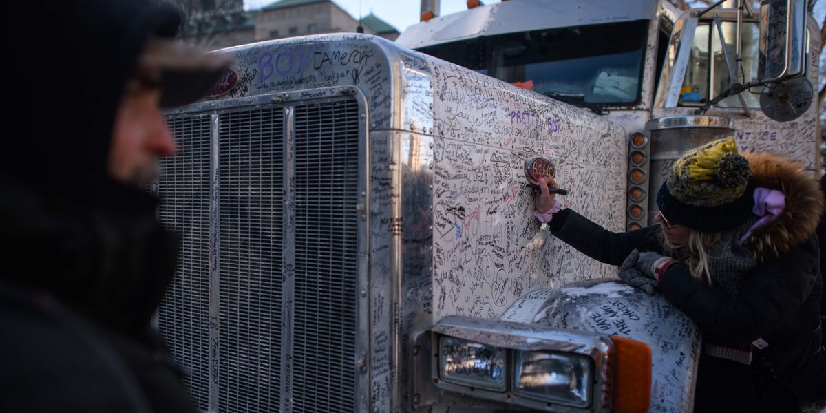 Protest by Canadian truckers