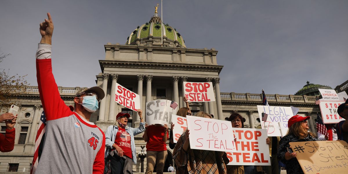 Protestors at the Pennsylvania Capitol