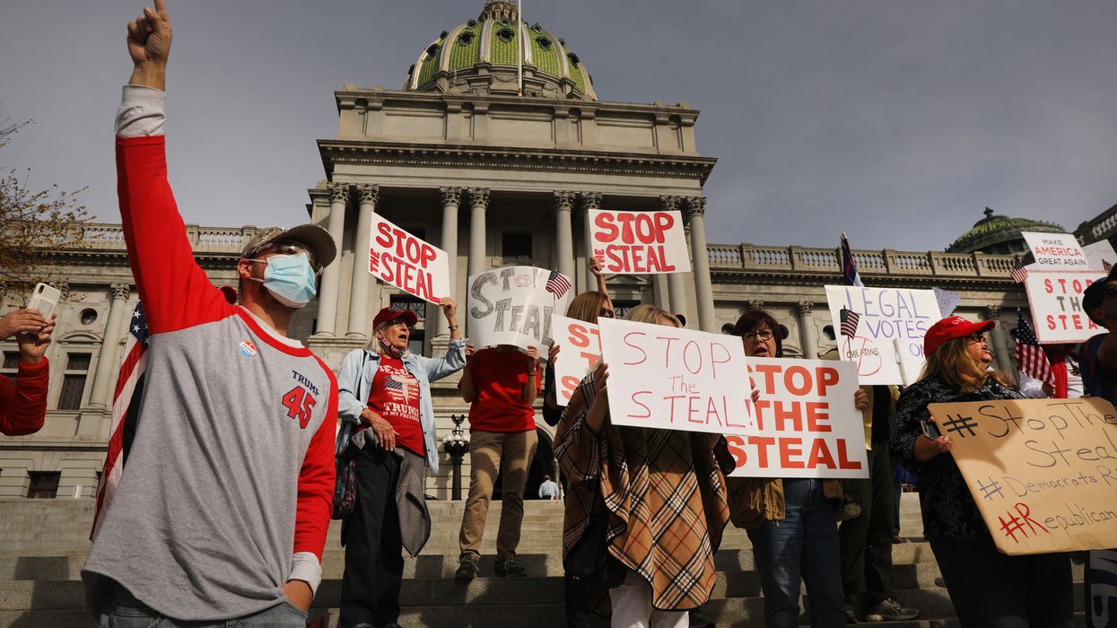 Protestors at the Pennsylvania Capitol