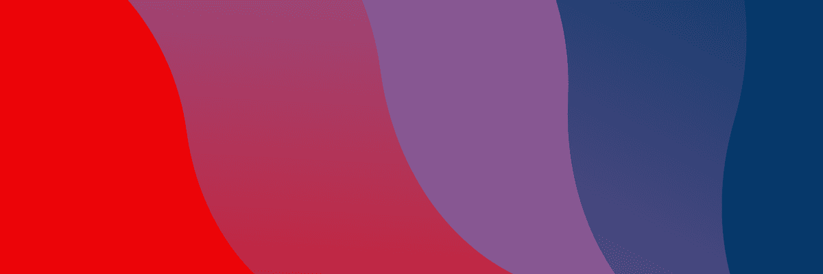 red, pinks, and purples with blue