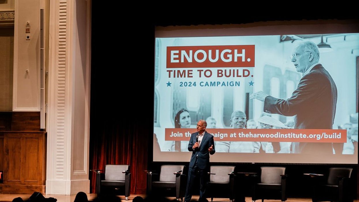 Rich Harwood speaks at "Enough. Time to Build." event