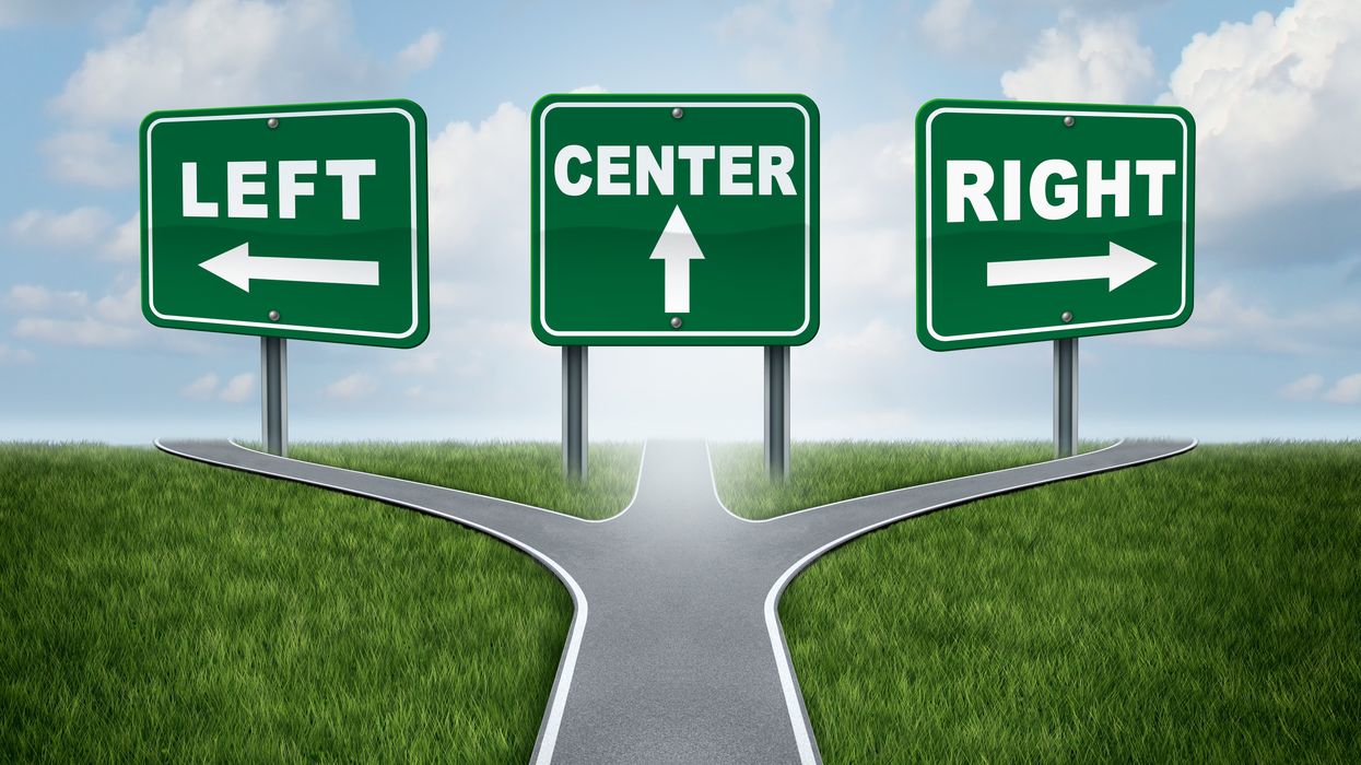 Road signs labels Left, Center and Right