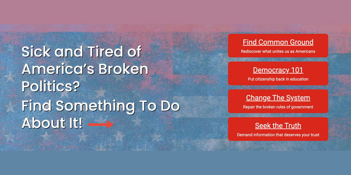 Screenshot of Citizen Connect website homepage